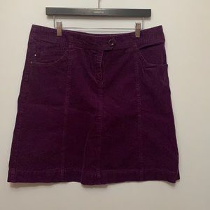Purple corduroy skirt